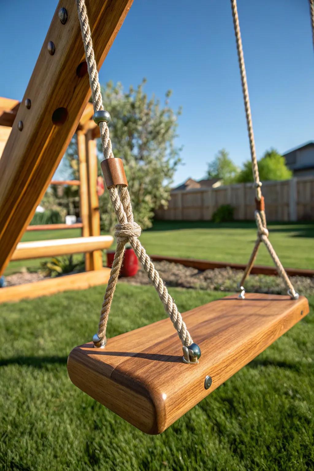 Elevate your backyard with a handcrafted trapeze bar—perfect for little acrobats and a testament to fine craftsmanship.