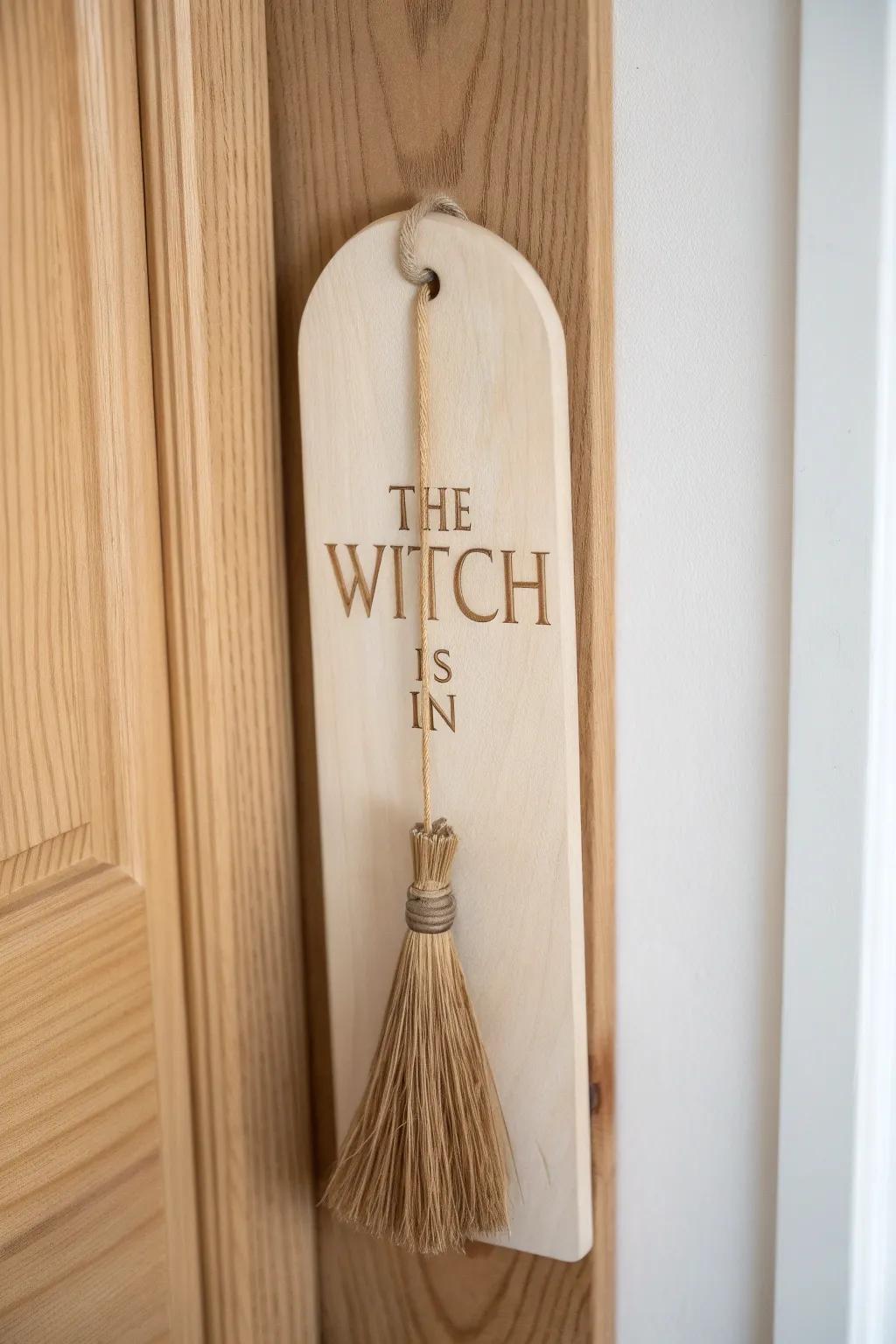 Welcome guests with a charming touch of witchy whimsy this Halloween!