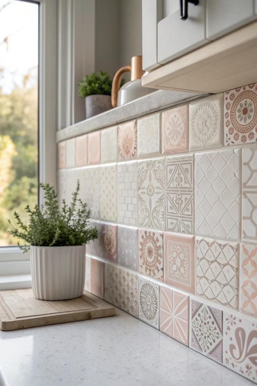 Transform your kitchen with a stunning faux tile backsplash on a budget!