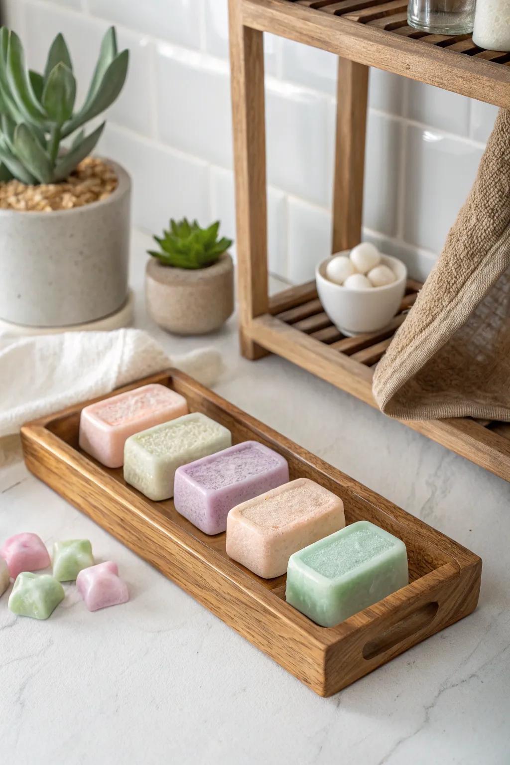 Charming and handcrafted: Mini soap bars that bring Scandinavian elegance to your bathroom.