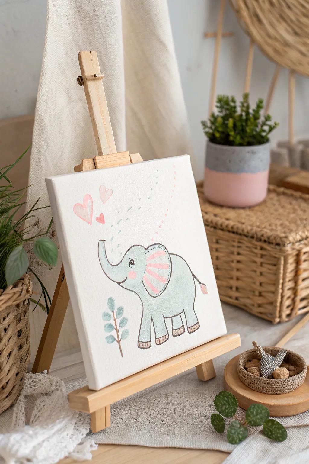 Unleash creativity with easy animal canvas painting ideas for kids, where simplicity meets natural beauty.