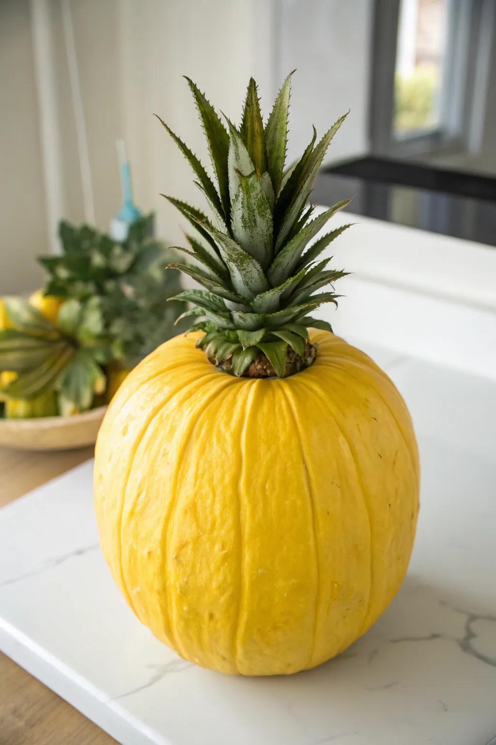 Transform your autumn decor with a splash of summer charm: the Pineapple Pumpkin!