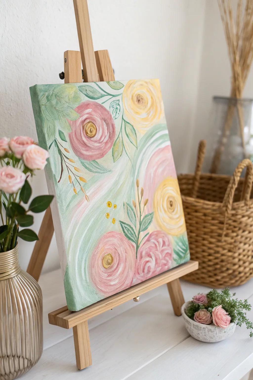 Embrace the beauty of spring through abstract floral art.