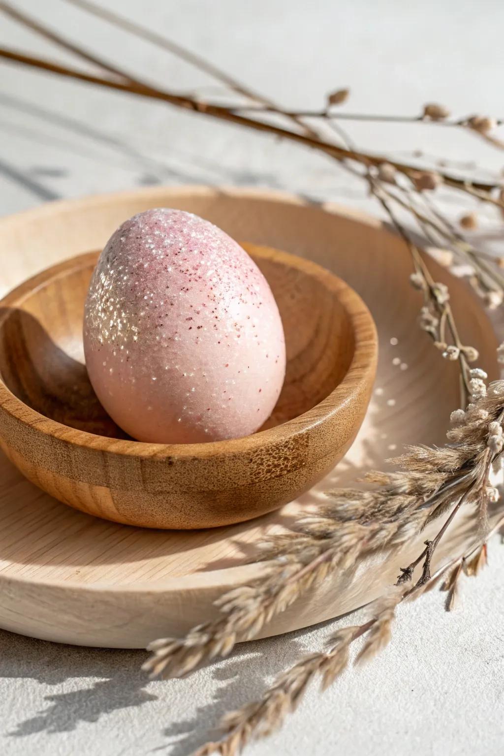 Add a touch of sparkle to your Easter with a glitter-glam egg that's as sophisticated as it is dazzling.