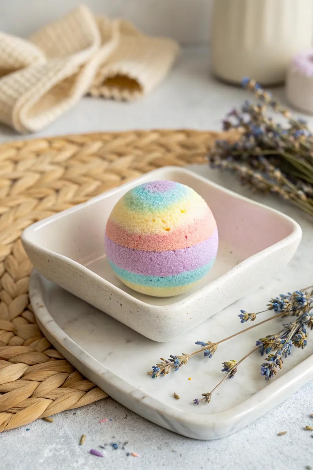 Add a touch of magic to bath time with these enchanting rainbow fairy bath bombs!