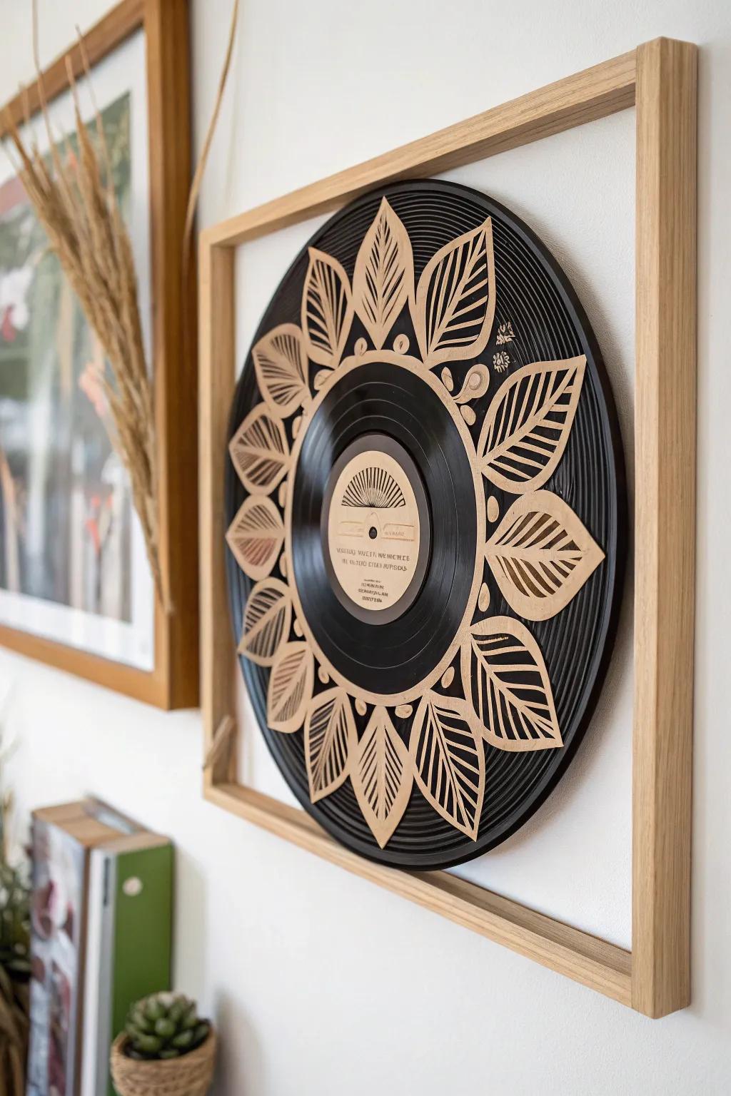 Transform a vinyl record into stunning wall art—perfect for music-loving dads this Father's Day!
