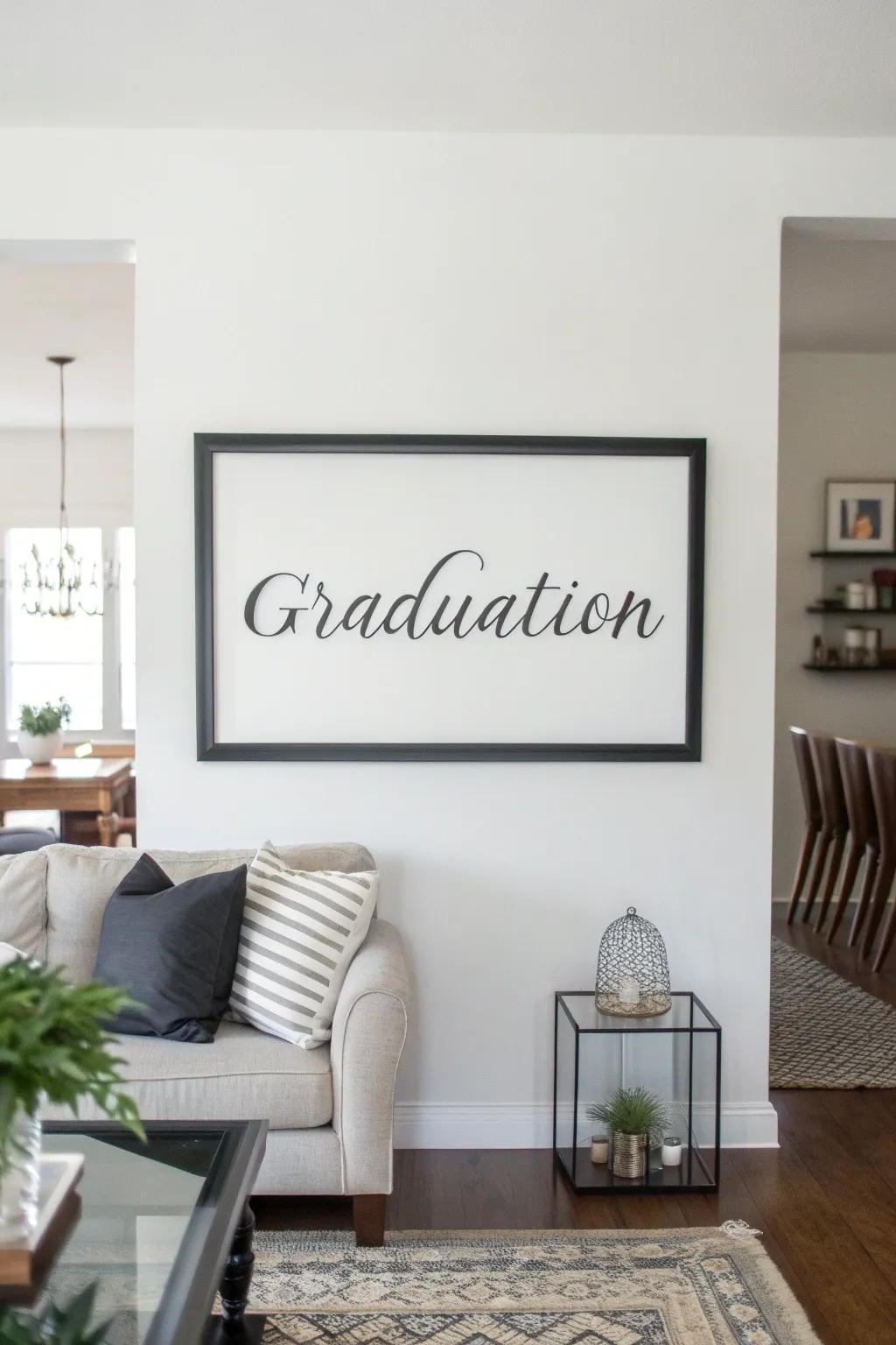 Sleek and modern with minimalist typography signs.