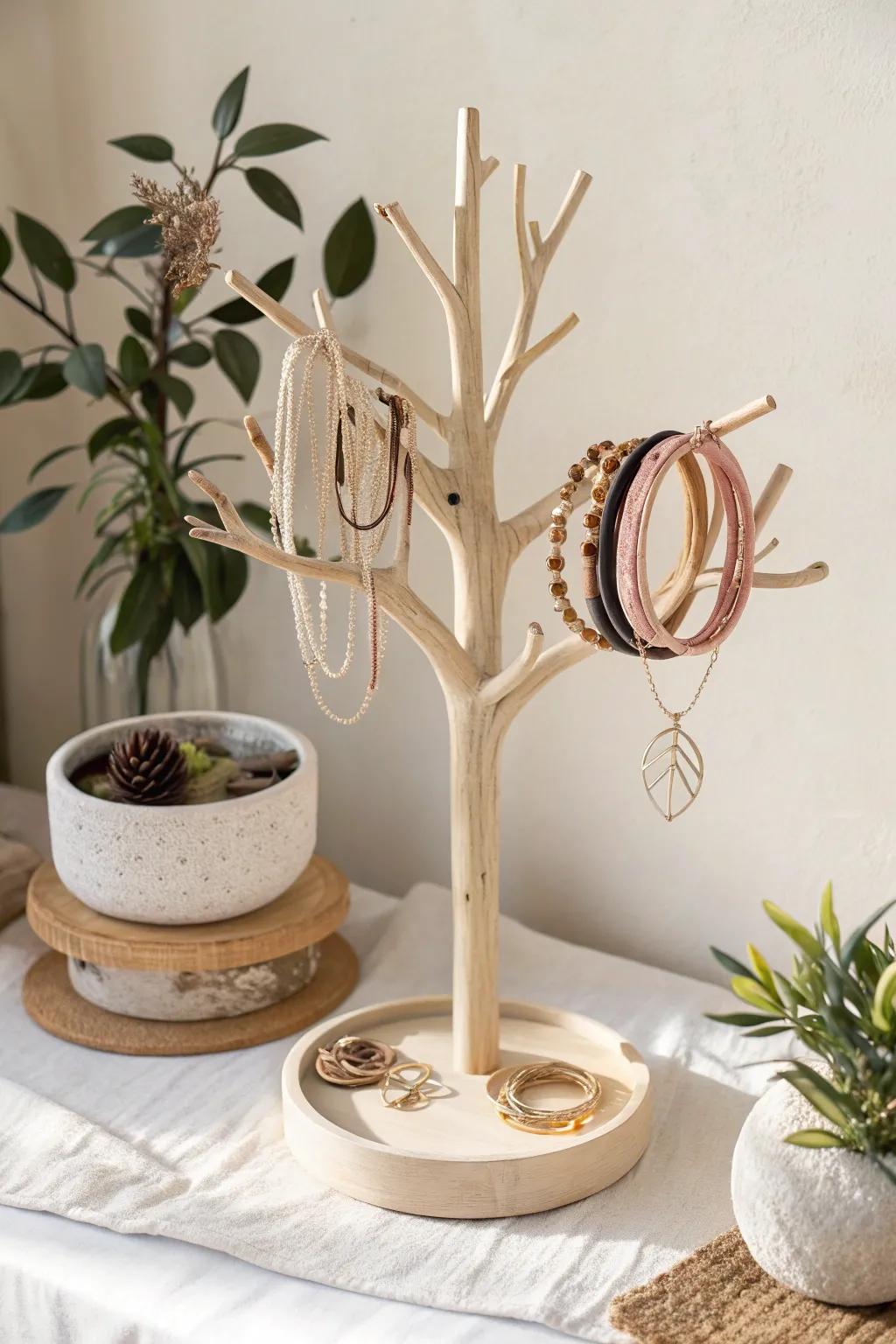 Transform your jewelry tree into a chic headband holder—where simplicity meets style!