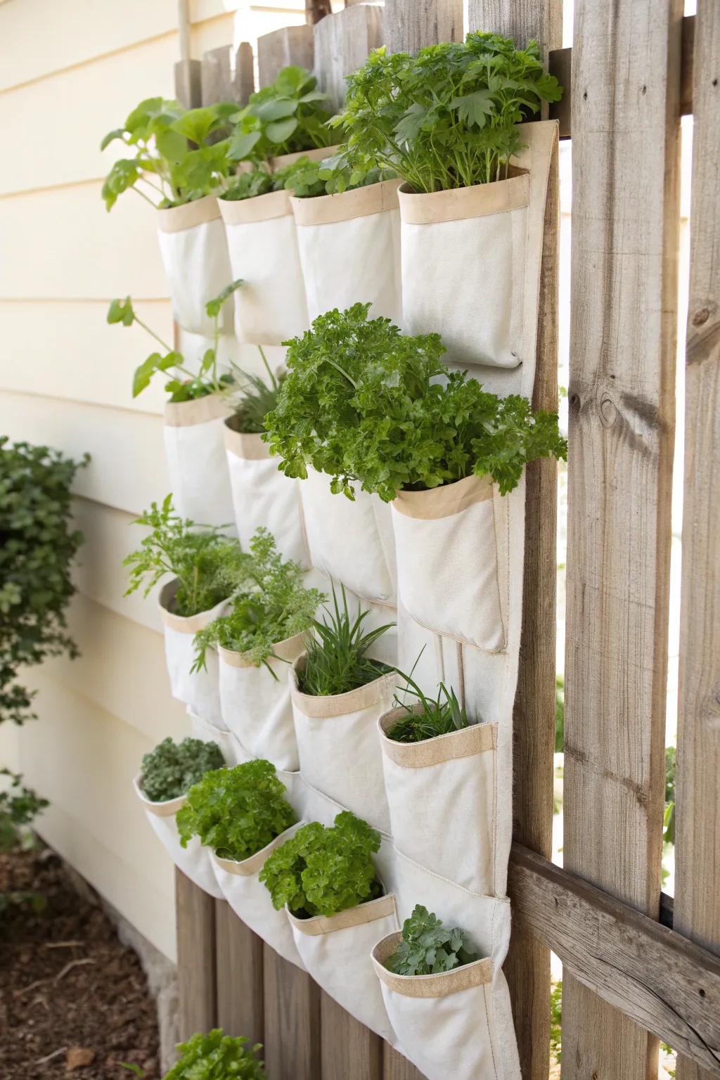 Elevate your urban gardening with a chic and functional herb wall. 🌿 #UrbanHerbGarden #MinimalistLiving