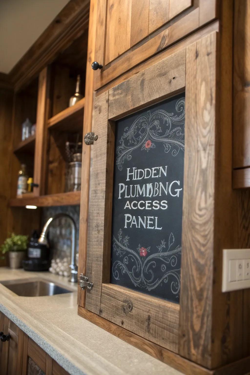 Discover the charm of creativity and functionality with a chalkboard panel that's both practical and artistic.