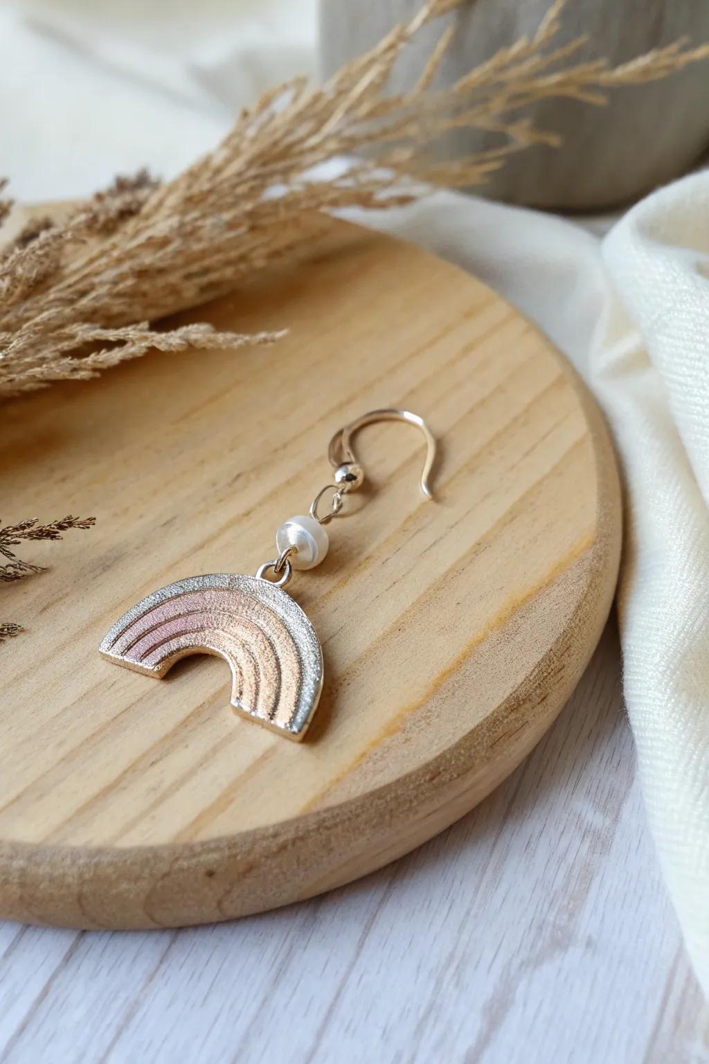 Elevate your style with handcrafted metallic clay earrings that shimmer with every turn.