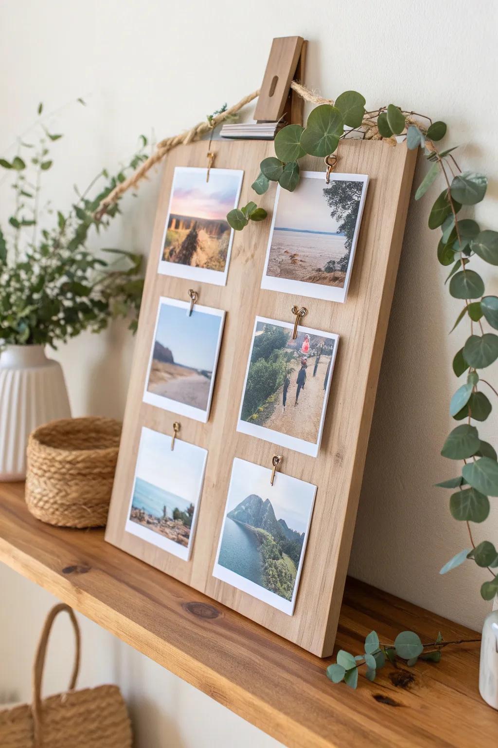 Capture your journey: A personal touch to your idea board with cherished travel memories.