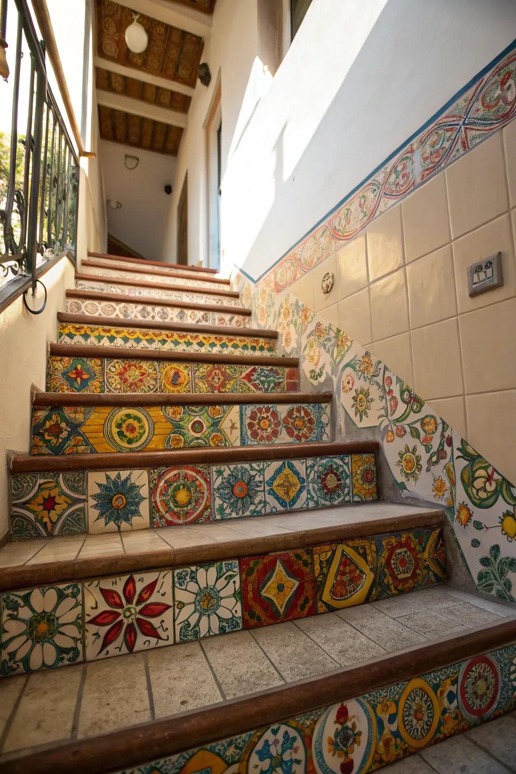 Handcrafted tiled accents add color and uniqueness to your home.