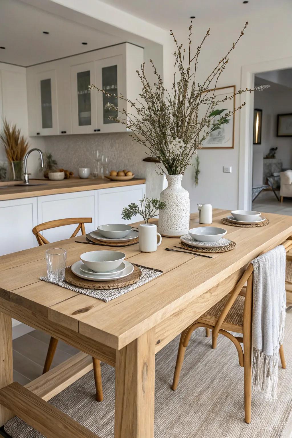 Transform your kitchen island into a chic dining spot perfect for intimate gatherings. 🌿✨