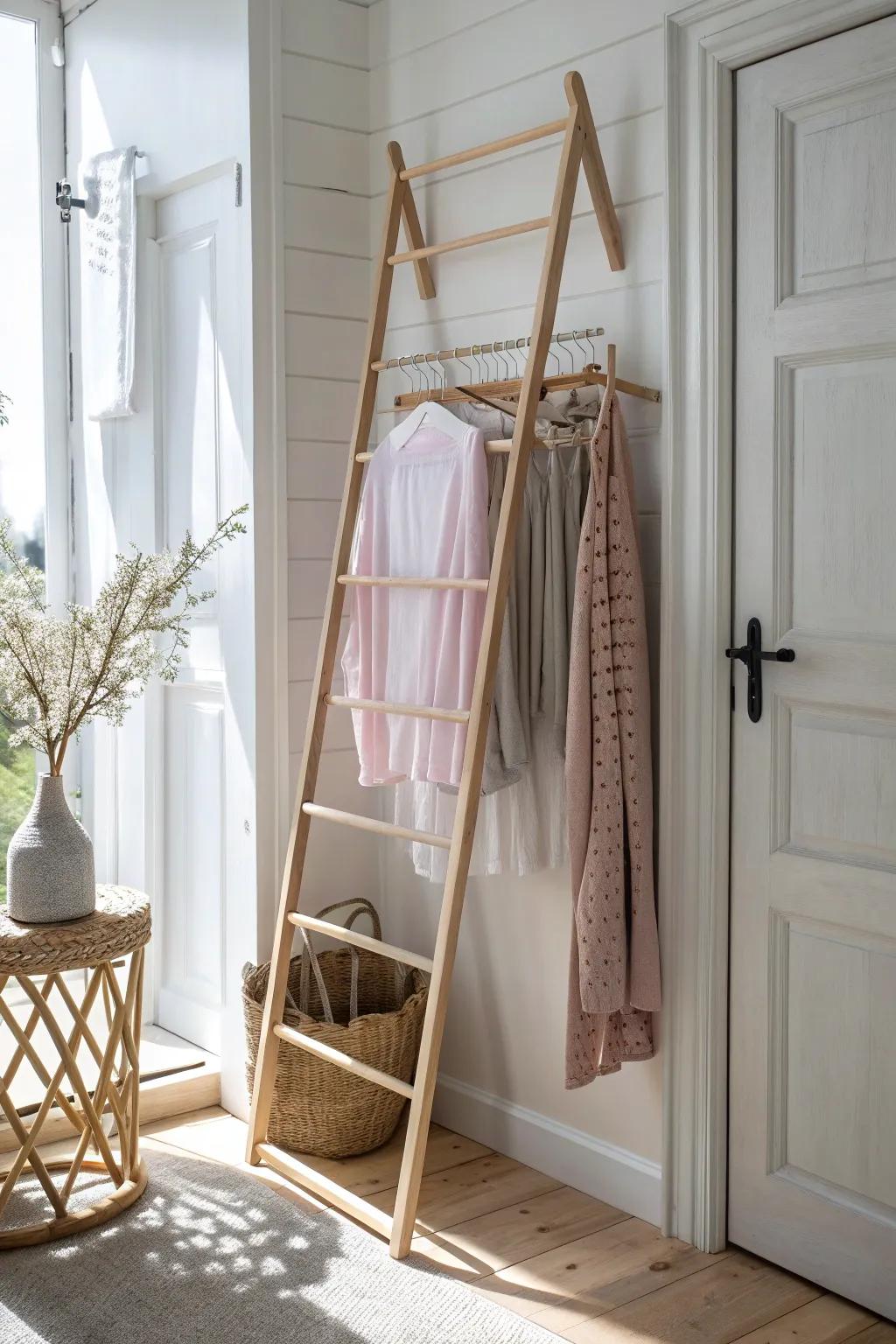 Elevate your laundry space with a touch of minimalist elegance: the perfect over-the-door solution for air drying.
