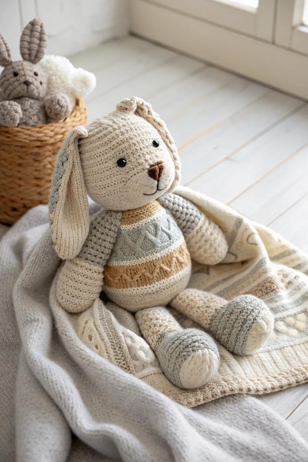 Embrace the warmth and charm of handcrafted knitted companions. 🧸✨