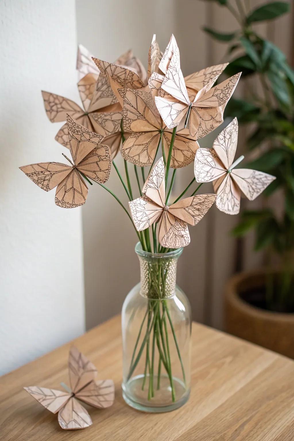 Elevate your decor with a timeless origami butterfly bouquet—where simplicity meets elegance.
