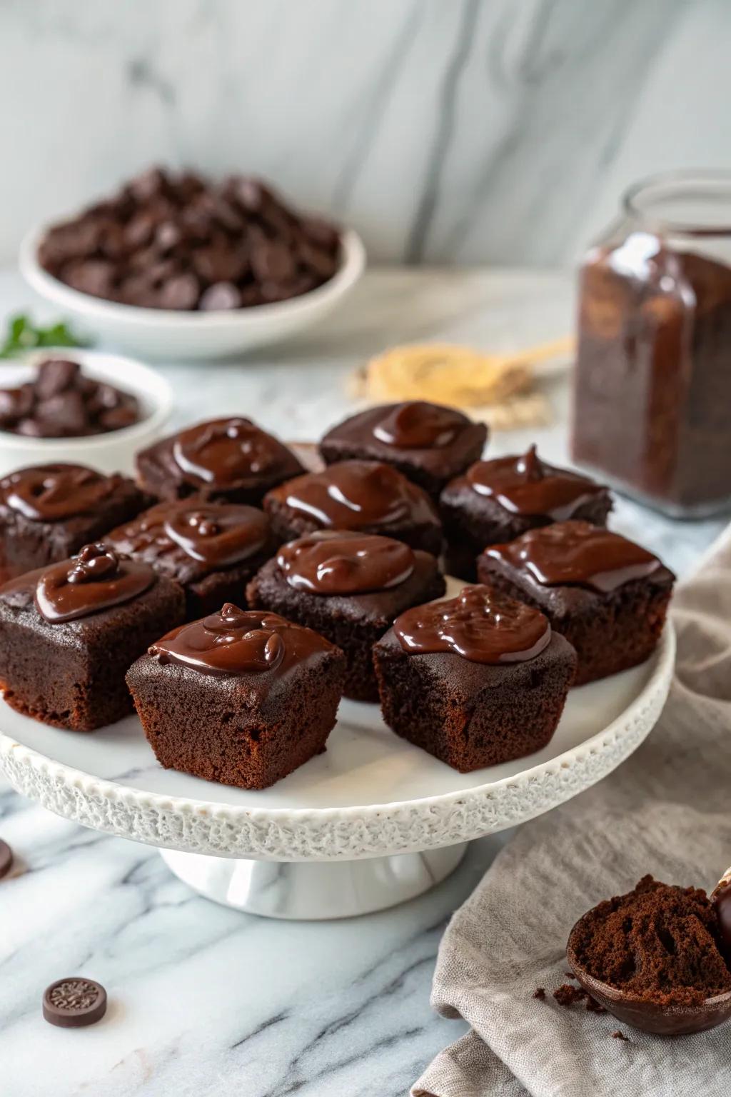 Brownie bites offer a rich and indulgent chocolate experience.