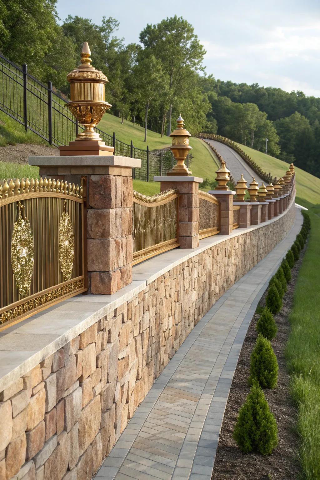 Elevate your outdoor space with the sophistication of metallic accents.