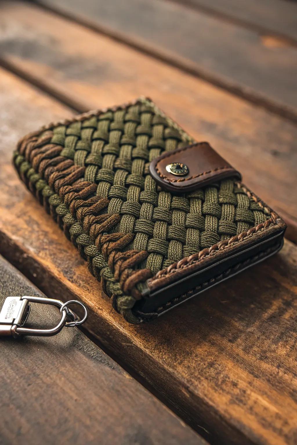 Discover the artistry in every thread with this expertly crafted paracord wallet.