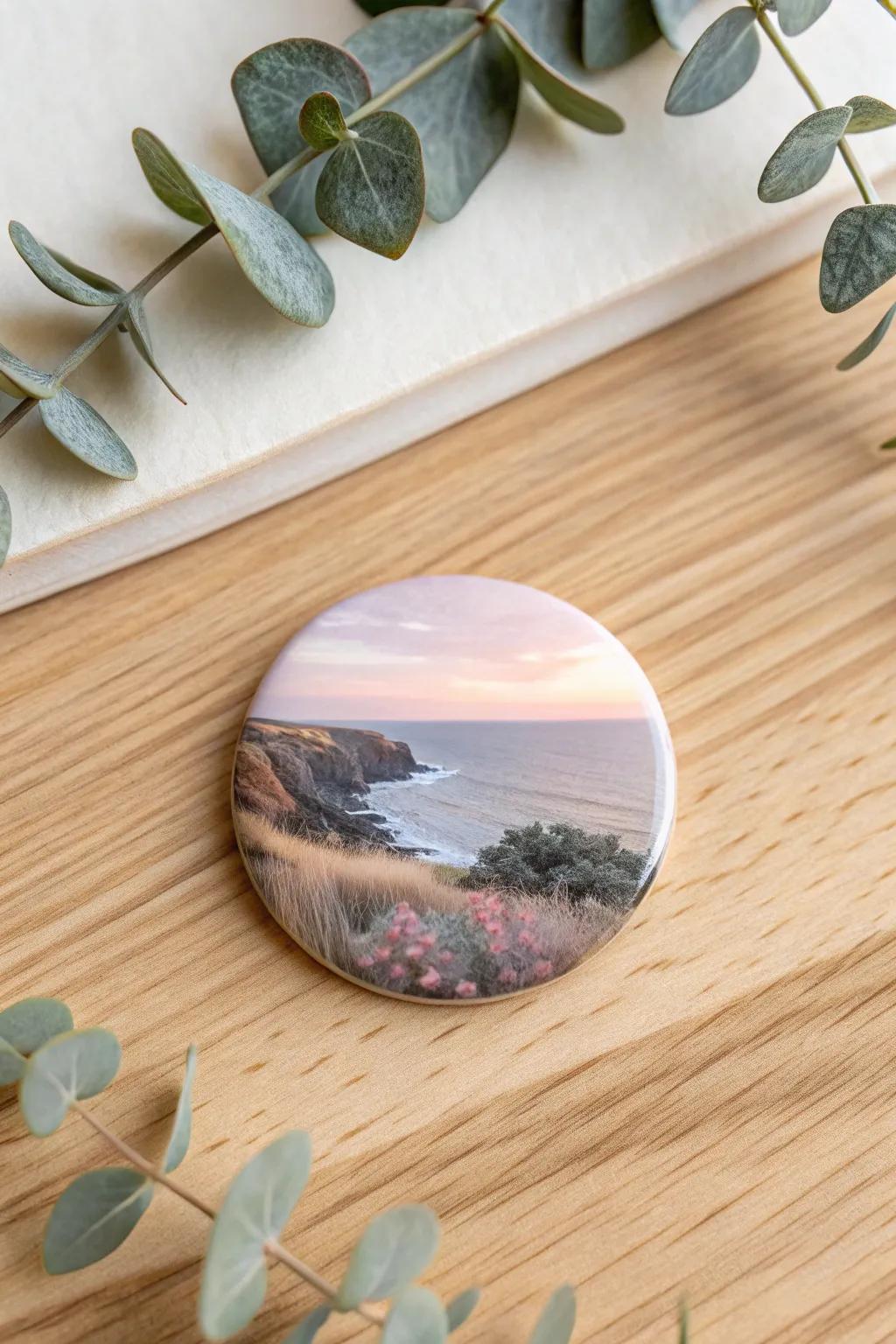 Capture memories with elegance: a minimalist photo magnet that tells a story.