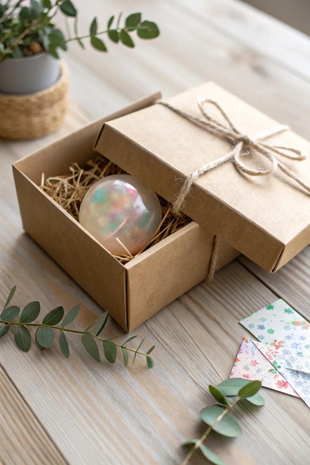 Unwrap a splash of joy with this playful gift surprise! 🎁💧 #GiftWrappingIdeas #ScandinavianStyle #BohoChic