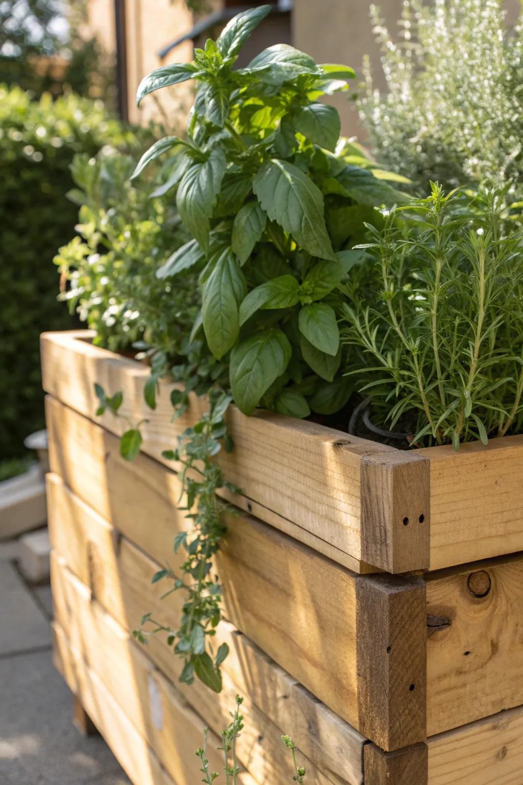 Transform your space with a fragrant vertical herb fence—where craftsmanship meets culinary delight.