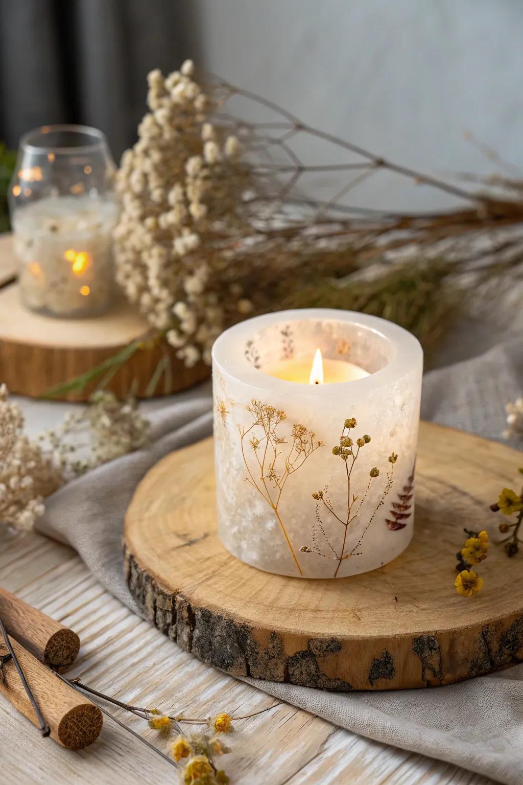 Illuminate your space with the subtle beauty of resin candle holders, where minimalist elegance meets boho charm.