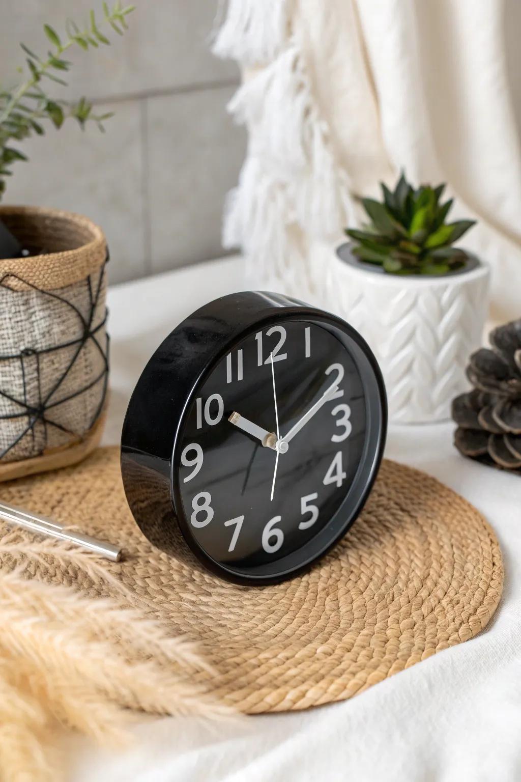 Timeless elegance in black and white: Discover the art of monochrome resin clocks.