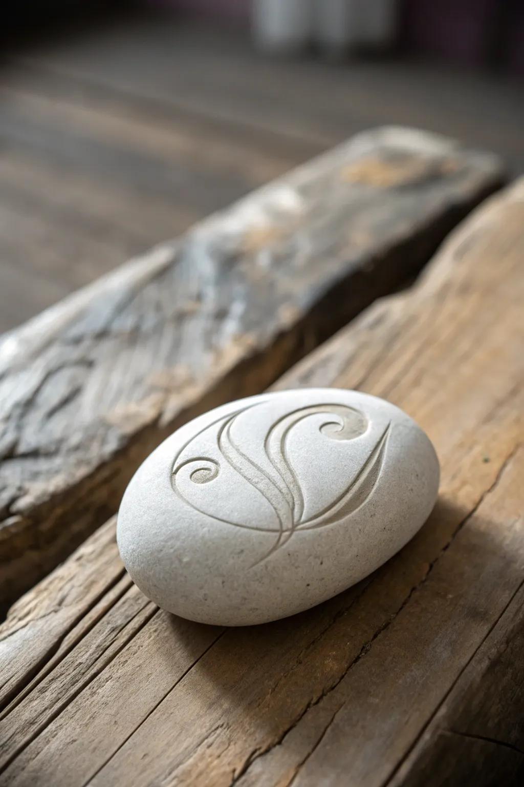 Embrace tranquility with this meticulously crafted Zen stone.