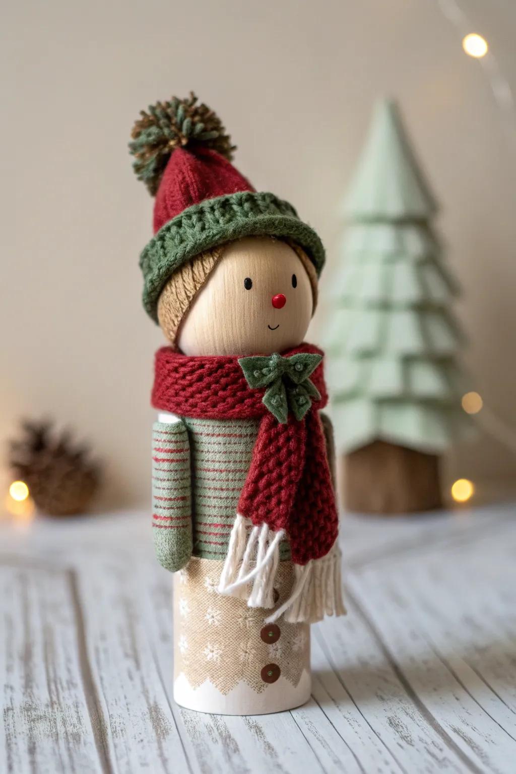 Transform everyday items into festive decor with these charming paper roll carolers!