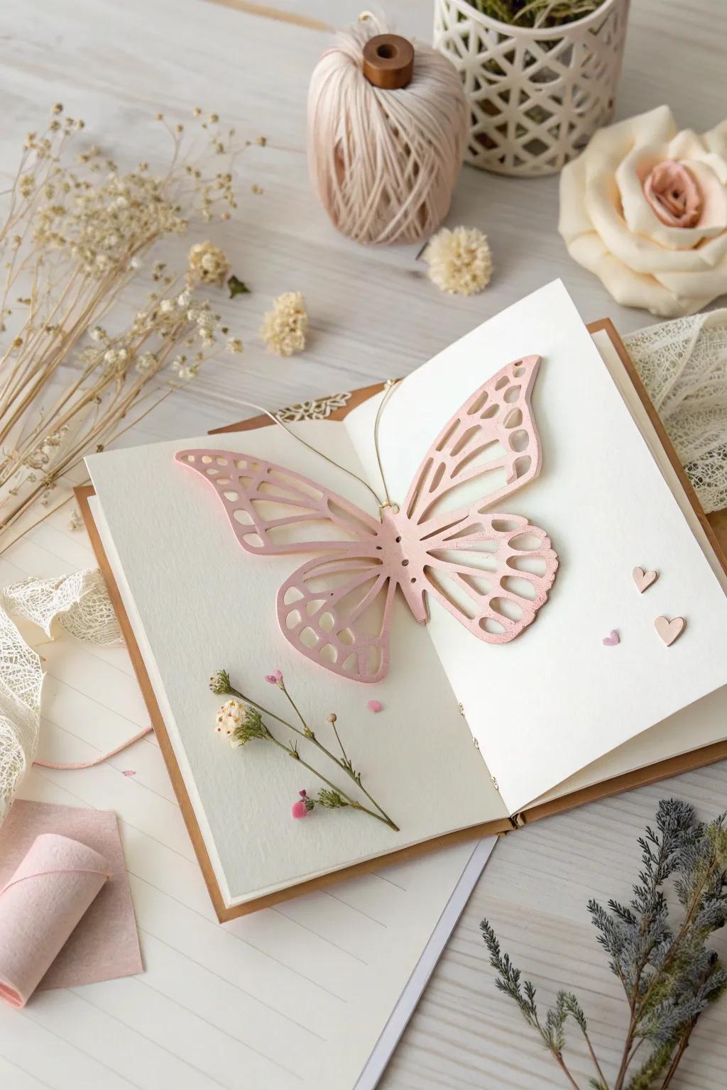 Add a whimsical surprise to your scrapbook with enchanting 3D pop-up elements.