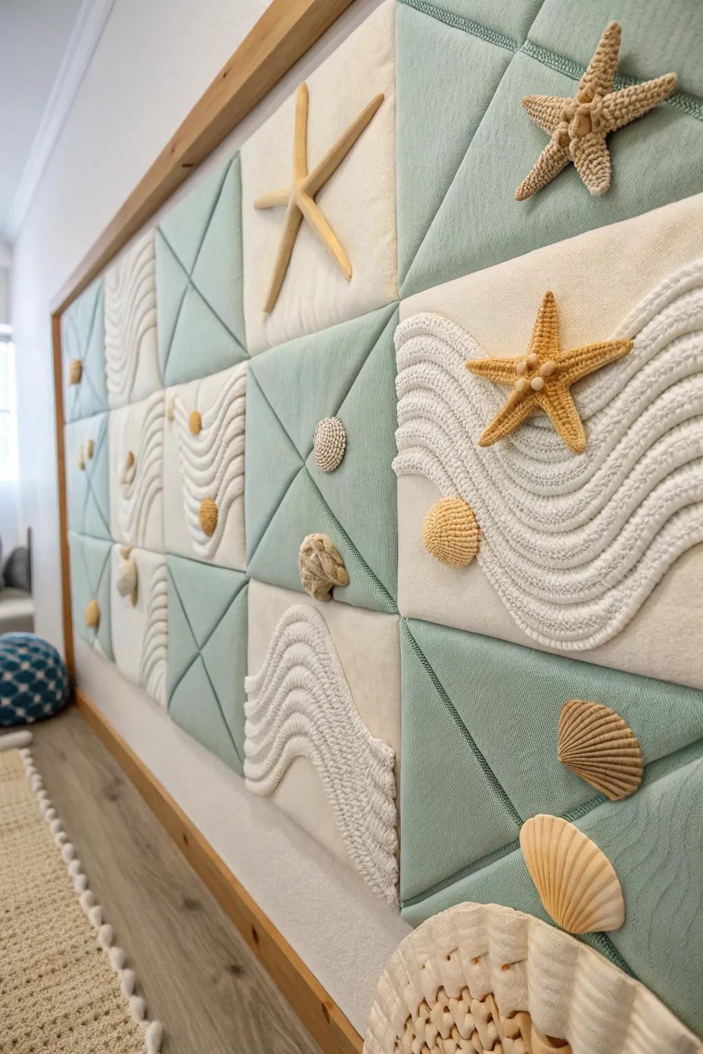 Dive into tranquility with this exquisite under the sea themed sensory wall - where simplicity meets natural beauty.