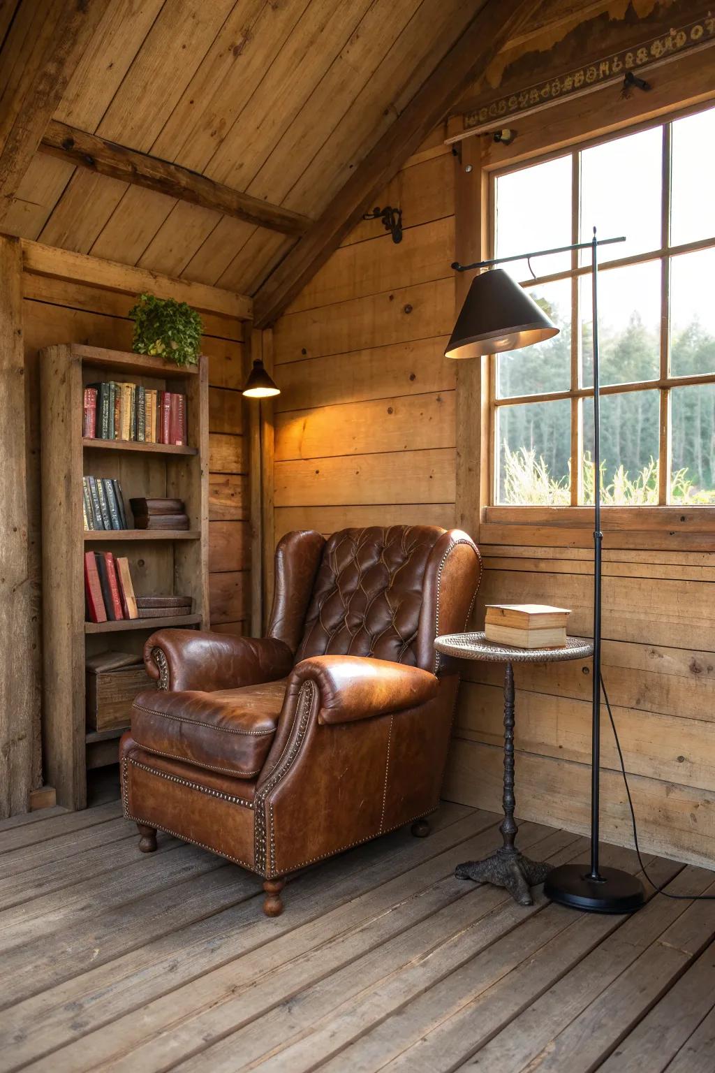 Escape into a world of books with this handcrafted reading nook extension.