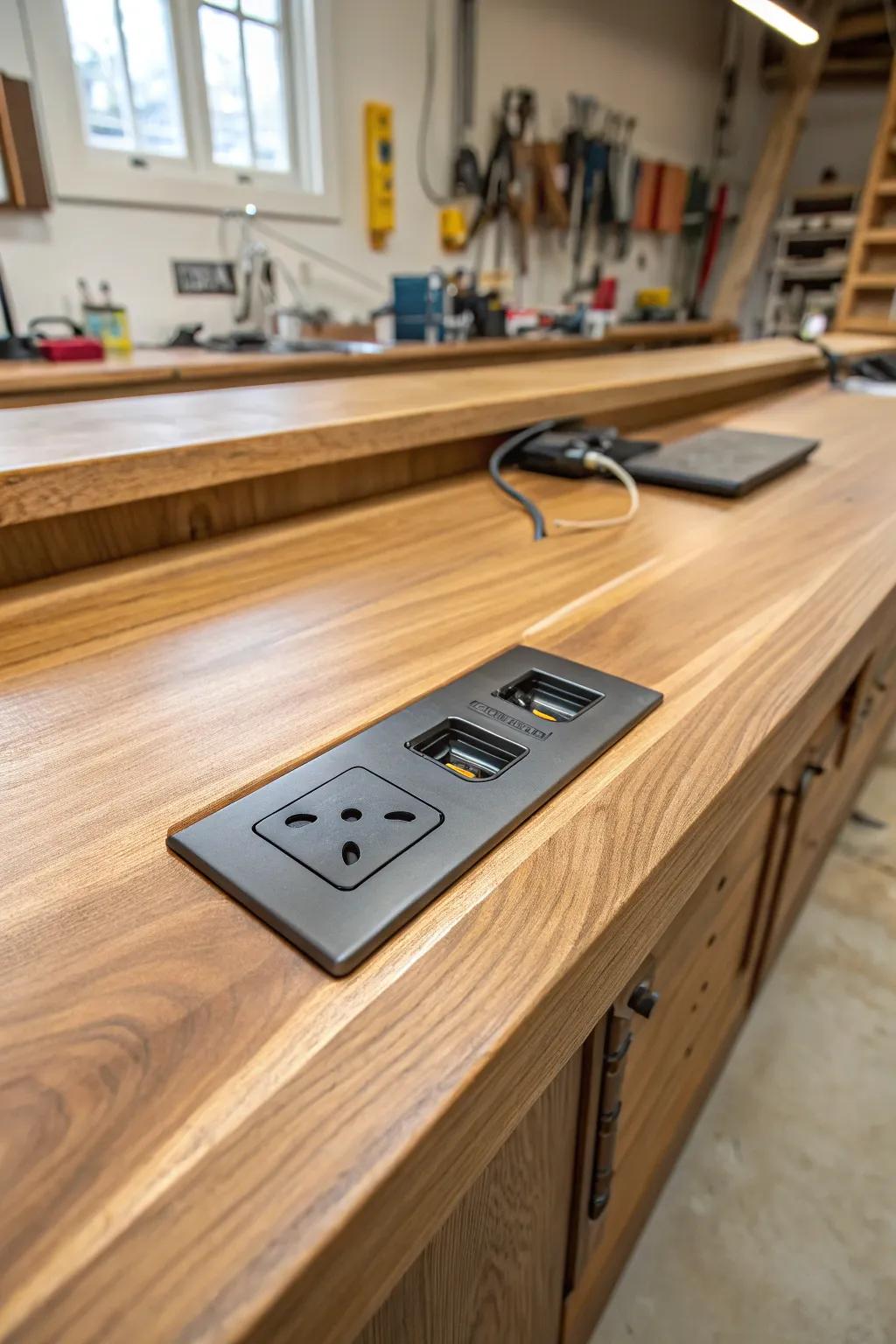 Elevate your workspace: Seamless power access for the modern craftsman.