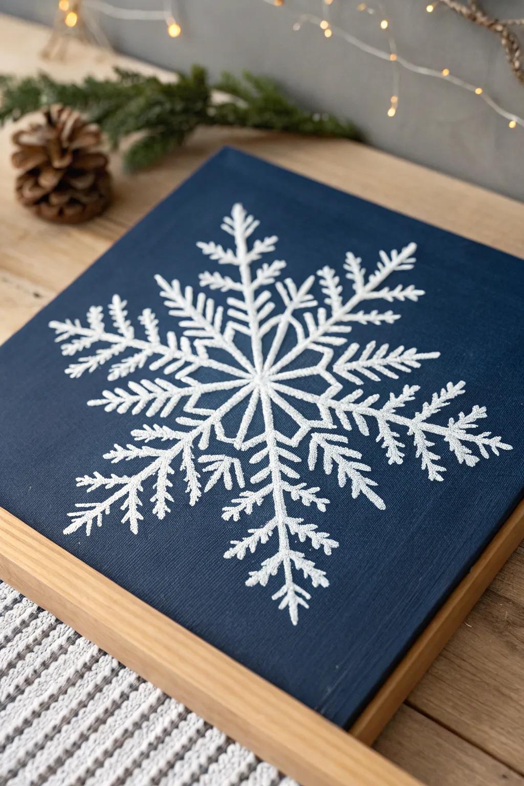 Embrace the beauty of winter with a handcrafted snowflake masterpiece.