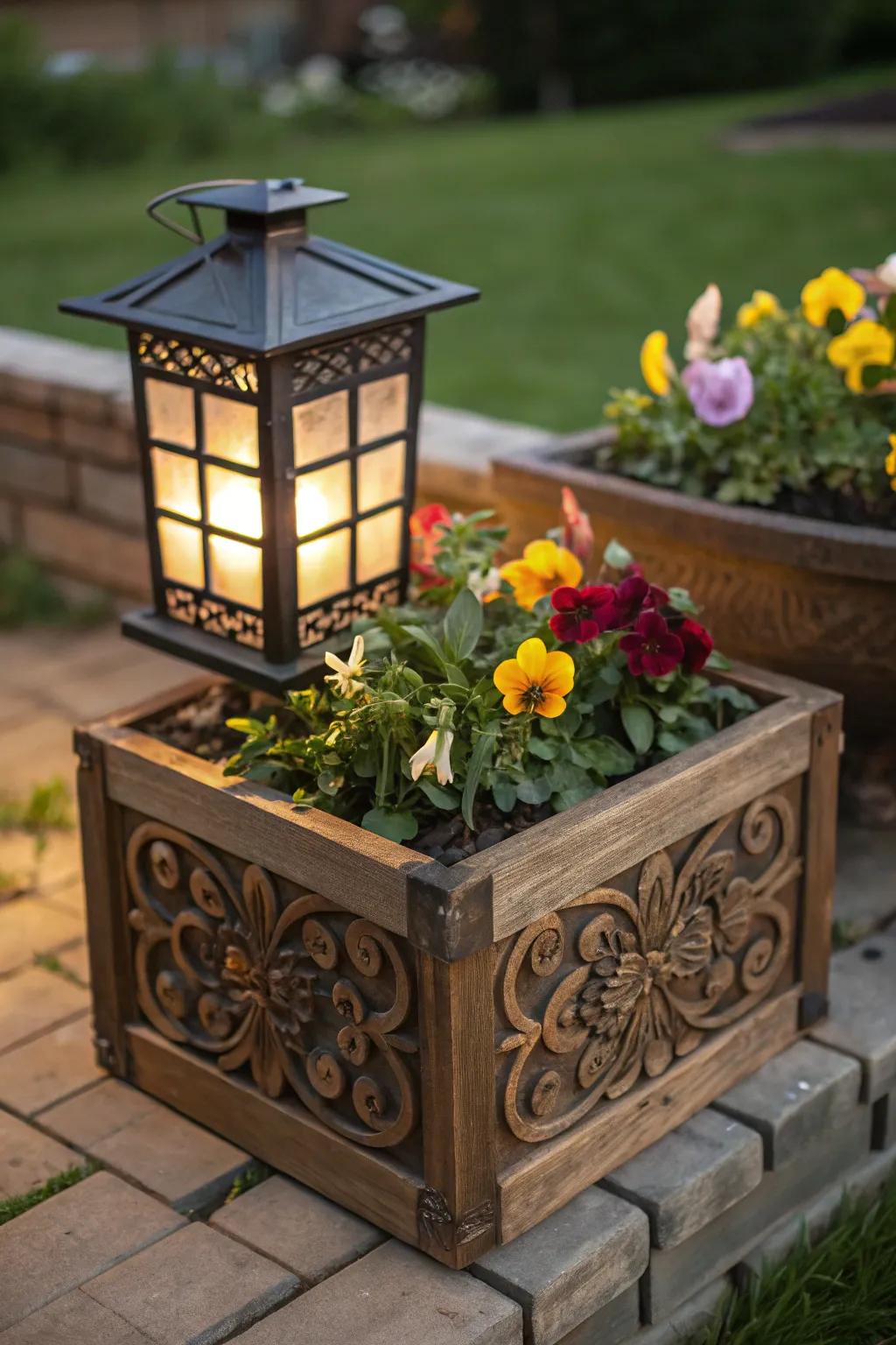 Illuminate your garden with DIY solar light planters that combine beauty and functionality.