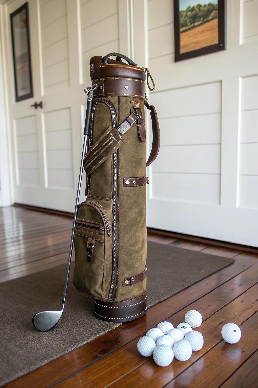 Elevate your golf game with a stylish and functional shagger bag, perfect for organized storage.