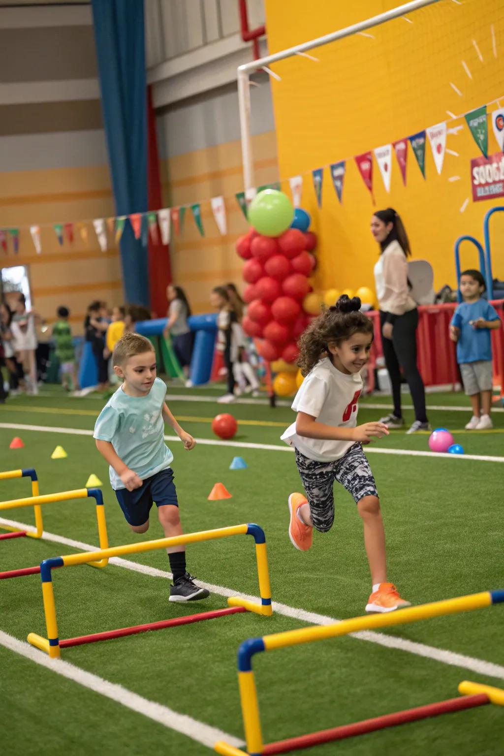 Sports-themed party with engaging athletic activities.