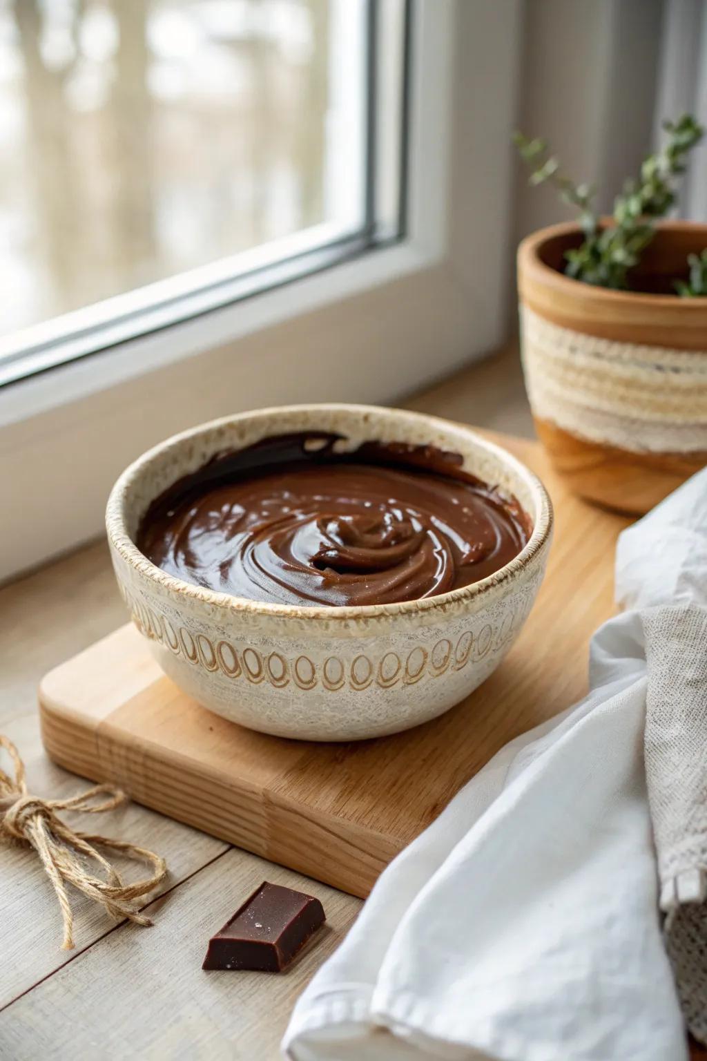Indulge in the sweet sensation of melted chocolate—a sensory delight for the soul.