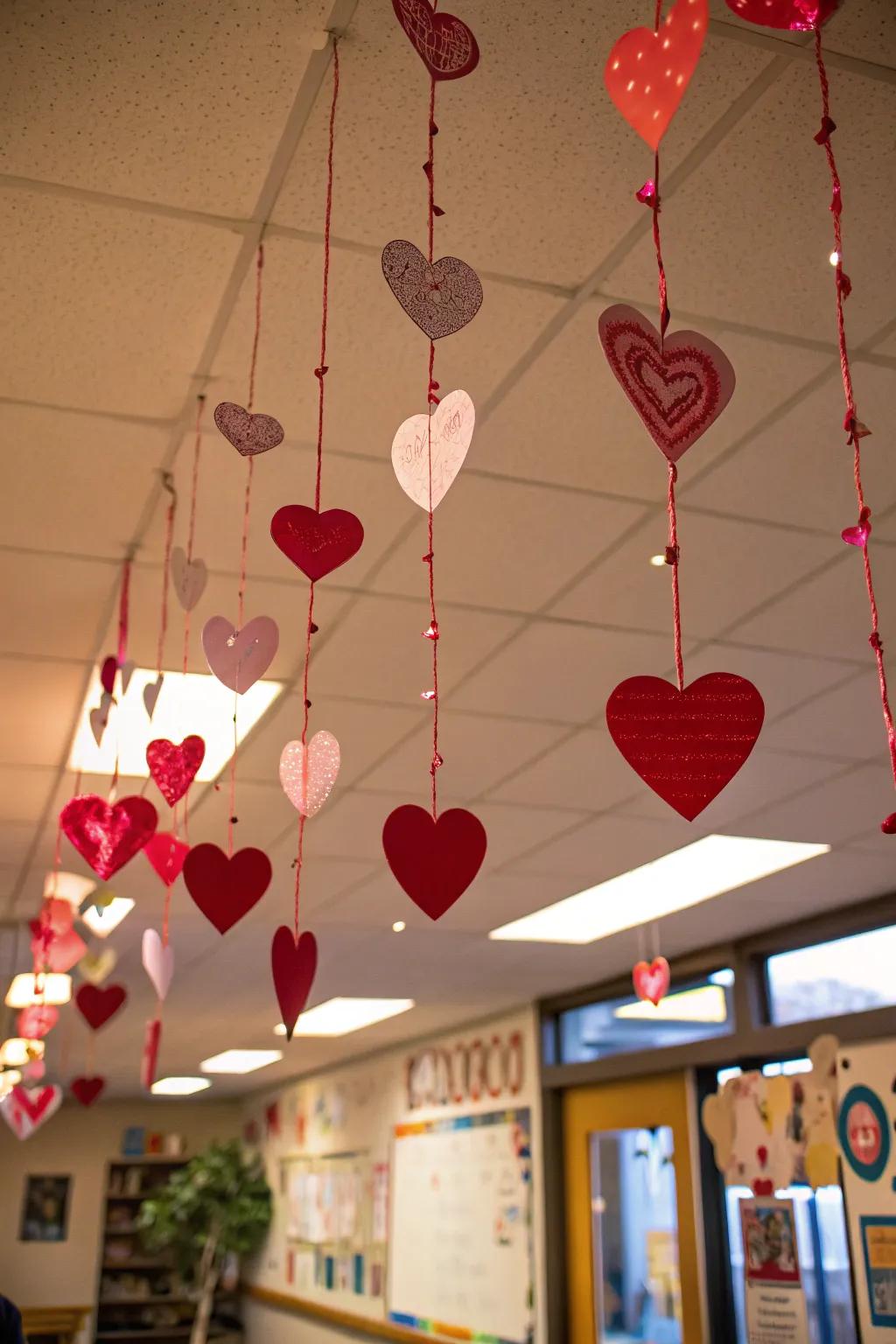 Floating hearts that enchant and inspire.