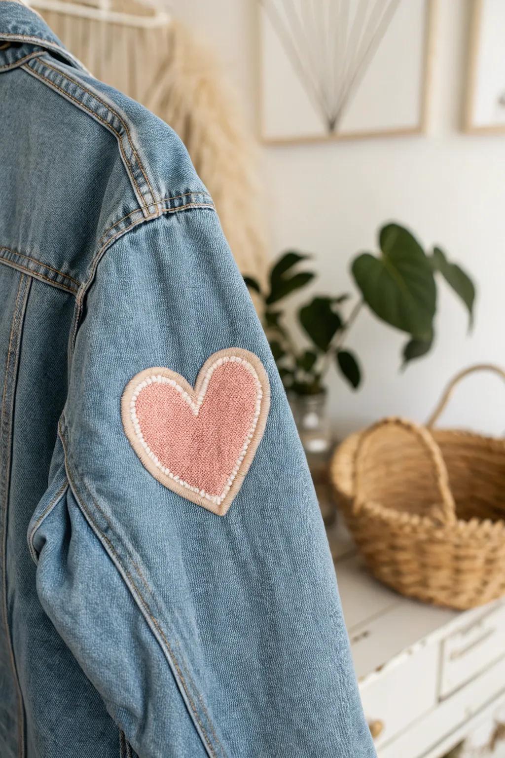 Add a heartwarming touch to your wardrobe with handmade heart patches—perfect for a subtle yet stylish update!