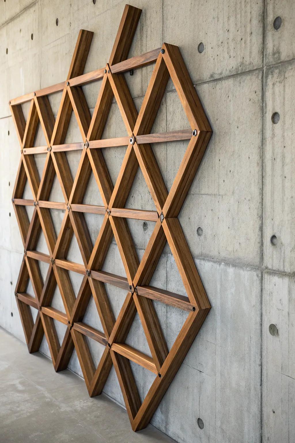 Elevate your space with a geometric masterpiece that seamlessly combines art and utility.