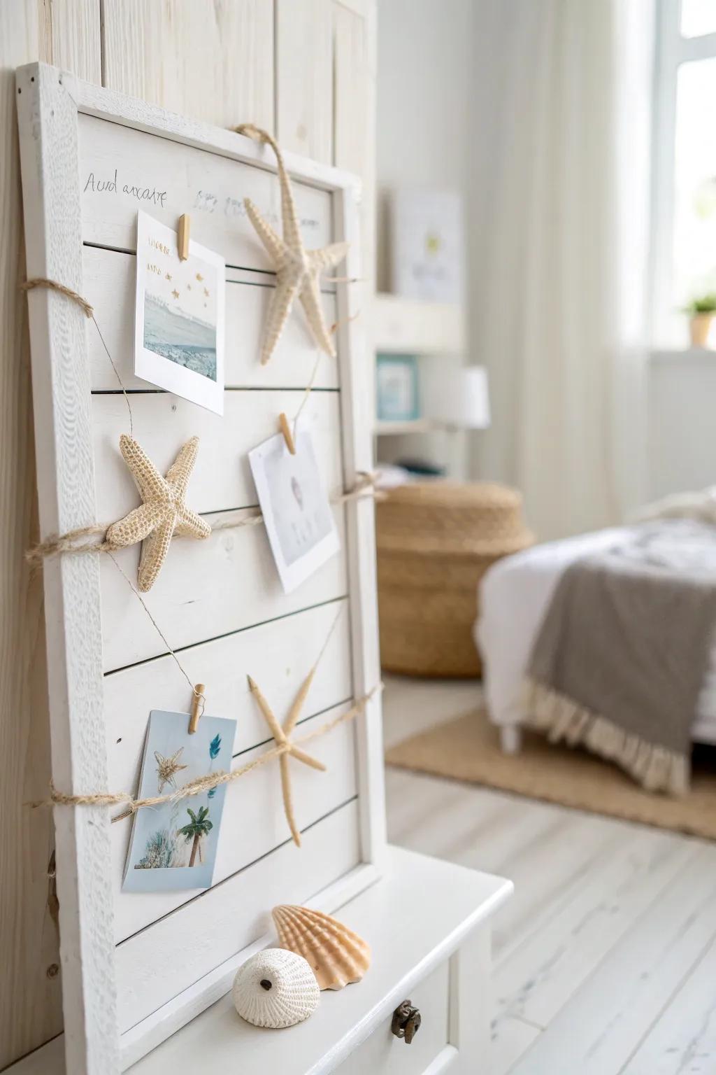 Dive into creativity with a minimalist bulletin board that transports you to an underwater adventure. 🌊✨ #ScandinavianStyle #BohoElegance