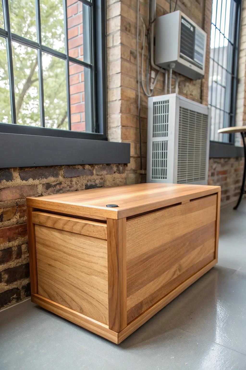 Elevate your AC game with a handcrafted cooling box, where form meets function in style.