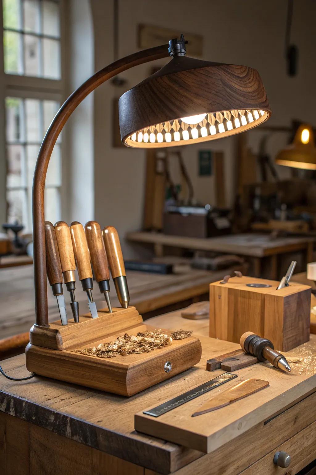Illuminate your creativity: Elevate your wood shop with transformative lighting.