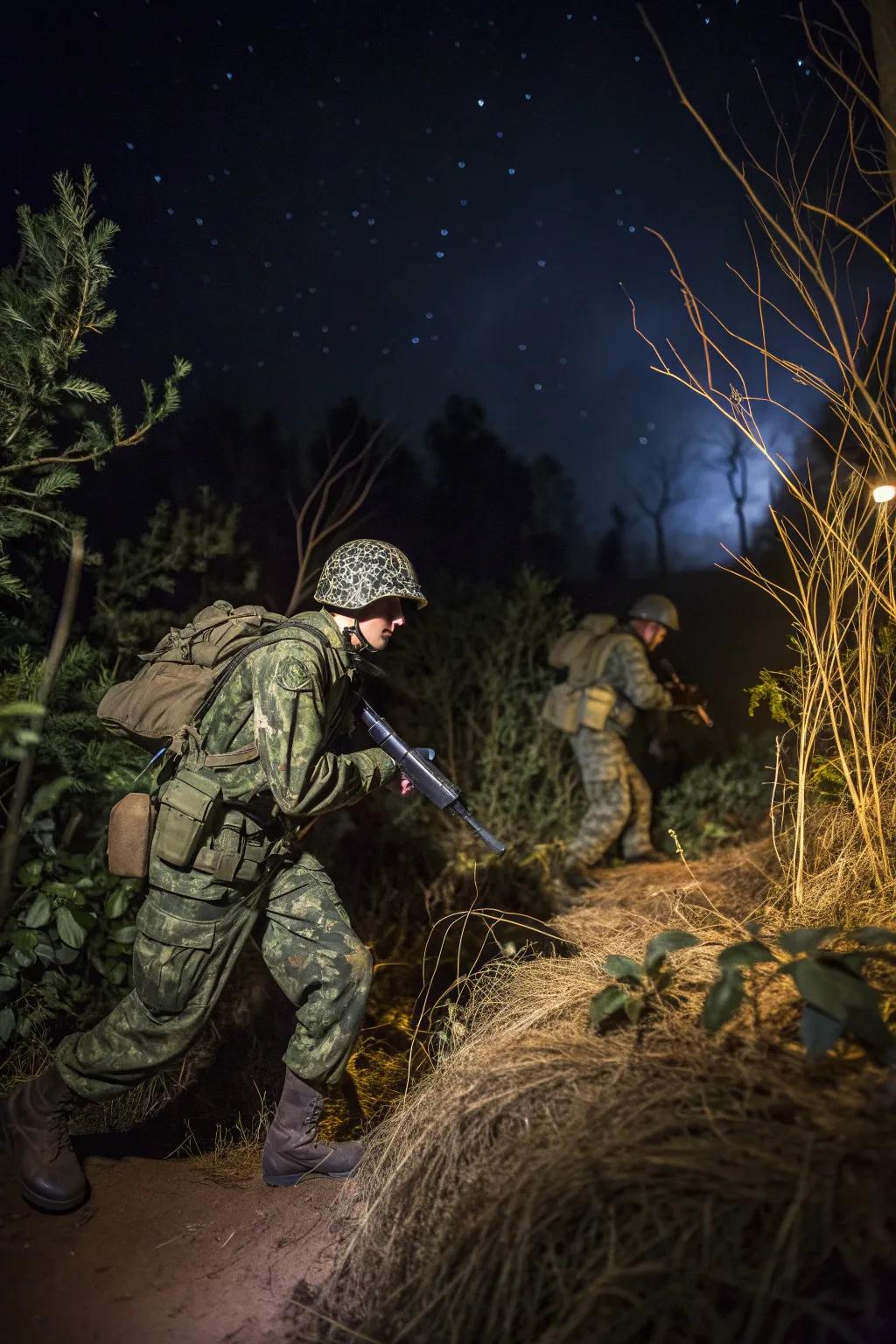Under the Night Sky: Experience the drama and mystery of a WWII ambush in this intricately crafted diorama.