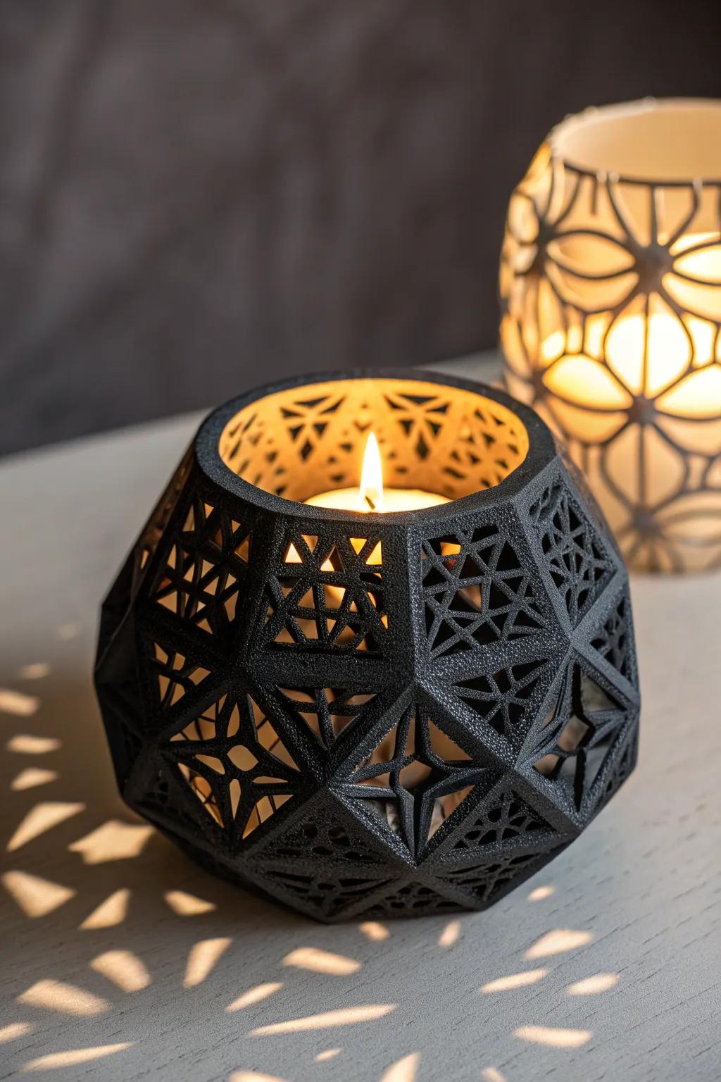 Illuminate your space with the artistry of 3D-printed patterned candle holders—where craftsmanship meets creativity.