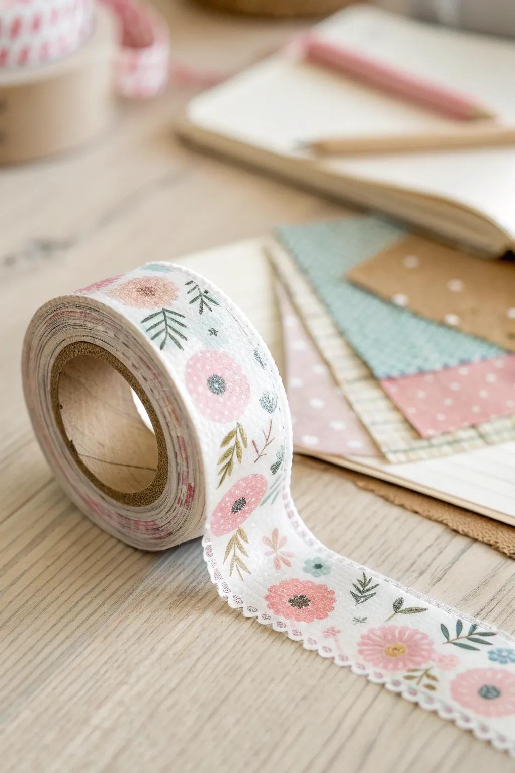 Transform your fabric scraps into charming decorative tape, perfect for adding a personal and stylish touch to any project.