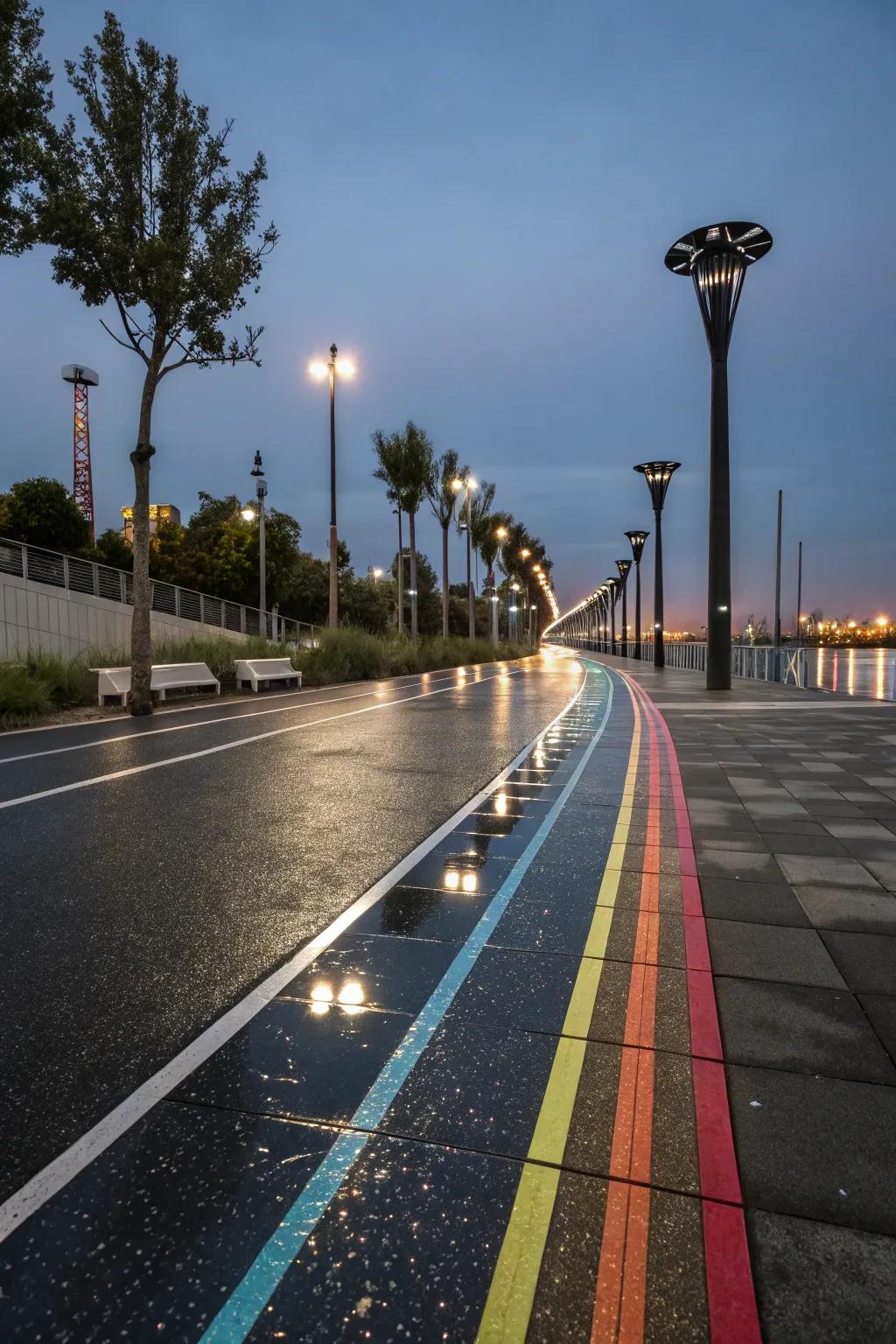 Enhance safety and style with reflective asphalt walkways—where practicality meets craftsmanship.